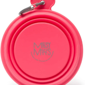 Messy Mutts Travel Water Bowl Watermelon Red