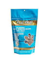 Real Meat Fish & Venison Jerky Treat 12oz